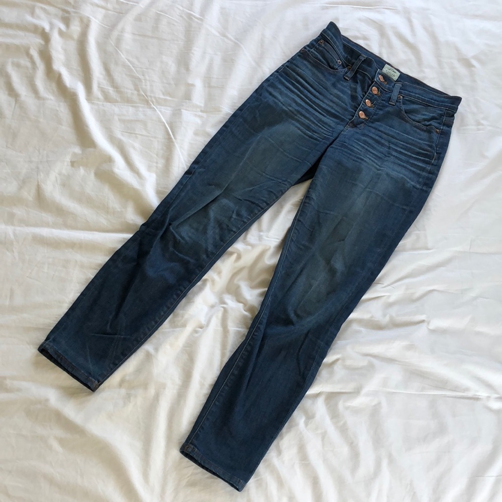 J. Crew 9” High-Rise Toothpick Jeans Button Fly